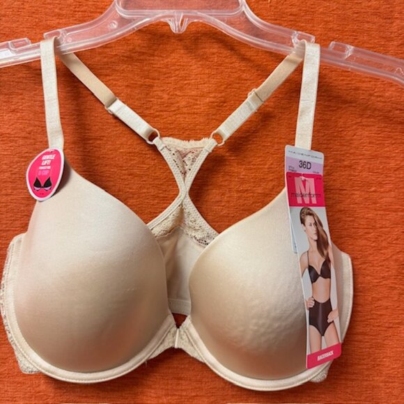 Maidenform Custom Lift Racerback Bra NWT - Beige / Nude 36D - Picture 1 of 8